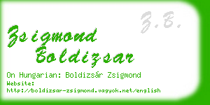 zsigmond boldizsar business card